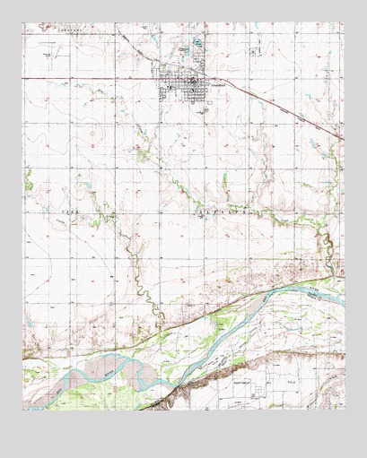 Grandfield, OK USGS Topographic Map