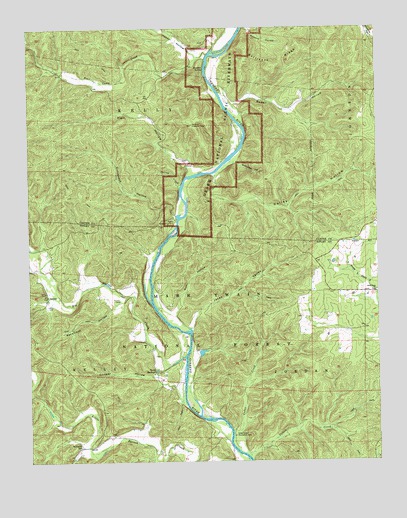 Grandin SW, MO USGS Topographic Map