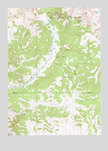 Granite Falls, WY USGS Topographic Map