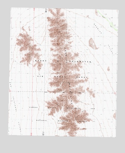 Granite Mountains North, AZ USGS Topographic Map