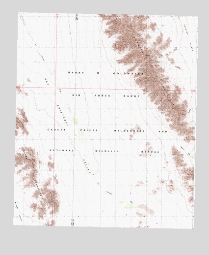 Granite Mountains South, AZ USGS Topographic Map
