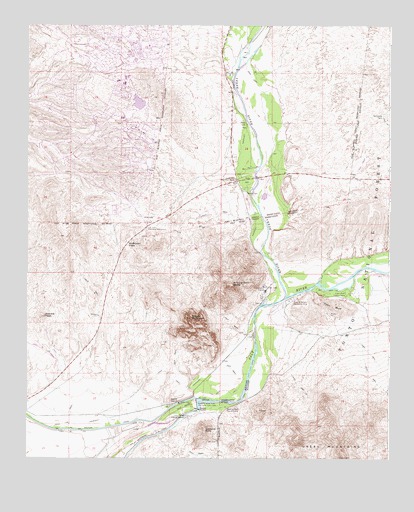 Granite Reef Dam, AZ USGS Topographic Map