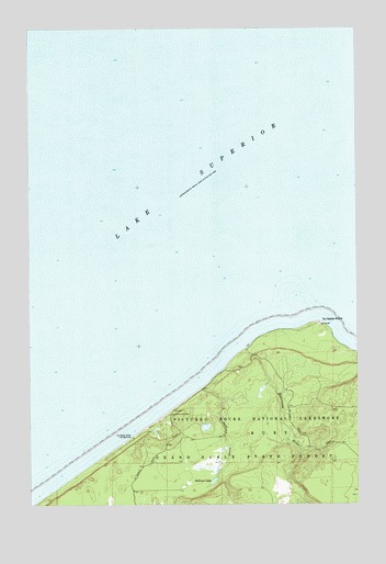 Au Sable Point, MI USGS Topographic Map
