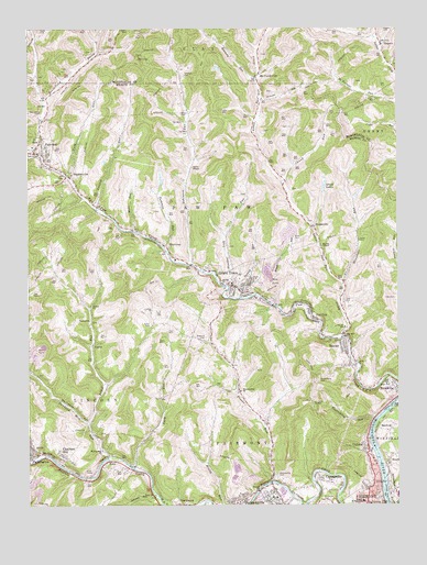 Grant Town, WV USGS Topographic Map