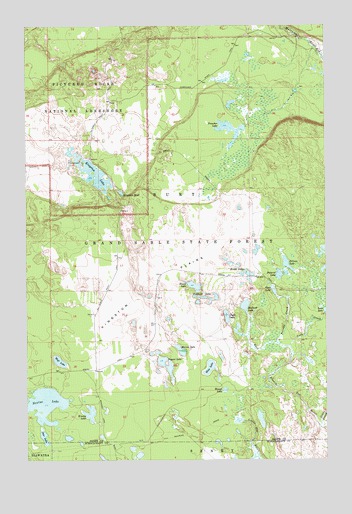 Au Sable Point SW, MI USGS Topographic Map