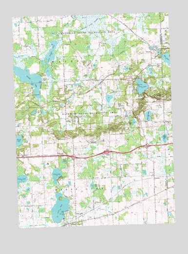 Grass Lake, MI USGS Topographic Map