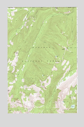 Grass Mountain, ID USGS Topographic Map