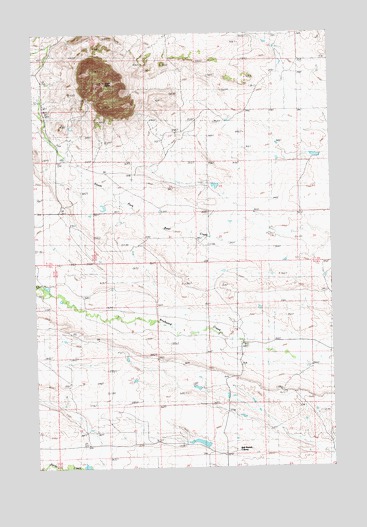 Grass Range NW, MT USGS Topographic Map