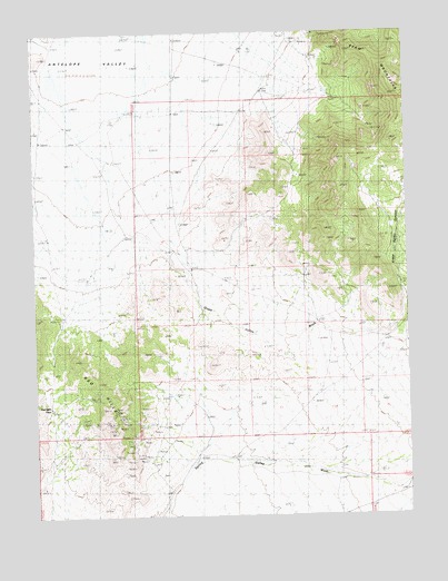 Grass Valley Wash, NV USGS Topographic Map