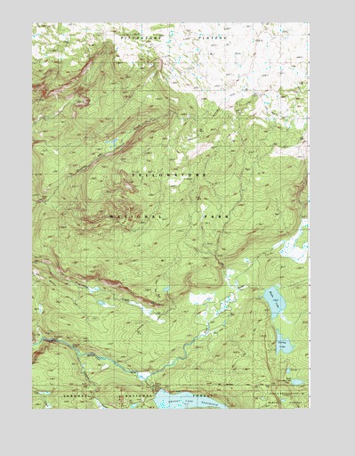 Grassy Lake Reservoir, WY USGS Topographic Map