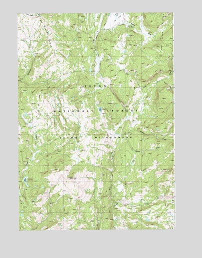 Gravel Peak, WY USGS Topographic Map
