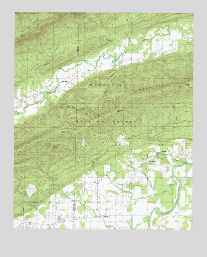 Gravelly, AR USGS Topographic Map