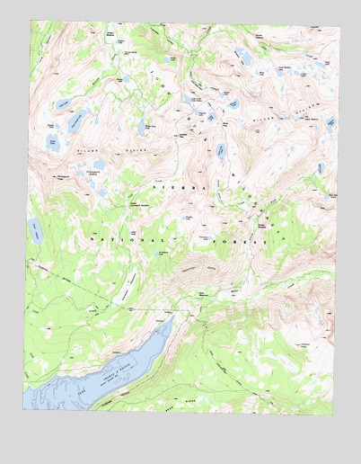 Graveyard Peak, CA USGS Topographic Map
