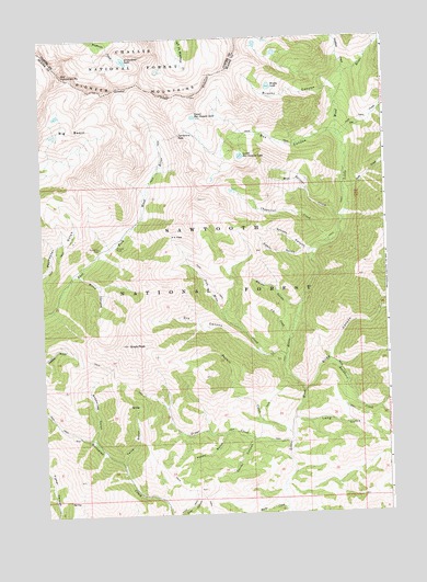 Grays Peak, ID USGS Topographic Map