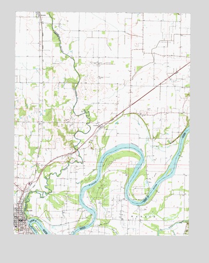 Grayville, IL USGS Topographic Map
