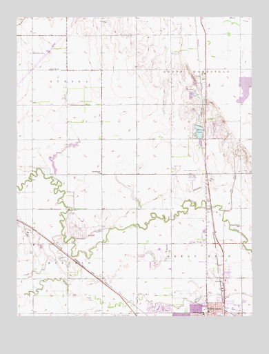 Great Bend NE, KS USGS Topographic Map