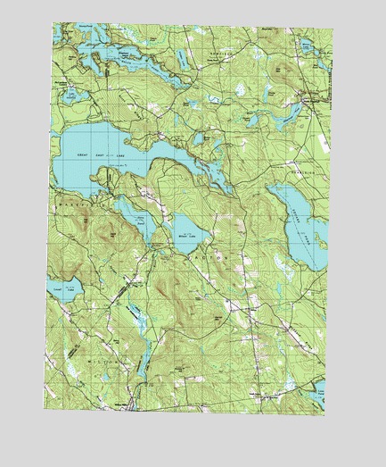 Great East Lake, ME USGS Topographic Map