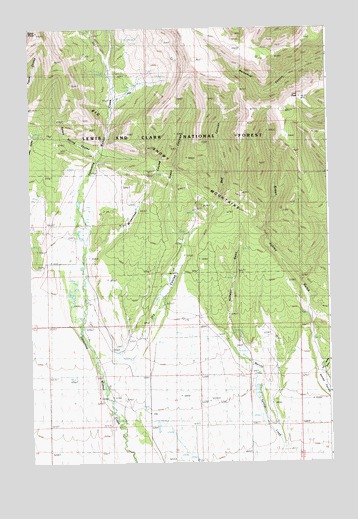Green Ashly Gulch, MT USGS Topographic Map