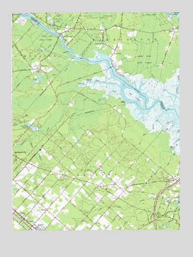Green Bank, NJ USGS Topographic Map