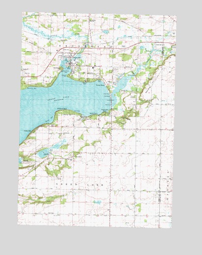 Green Lake, WI USGS Topographic Map
