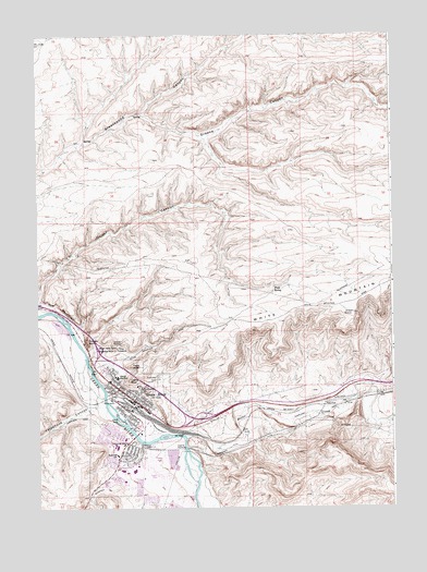 Green River, WY USGS Topographic Map