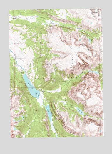 Green River Lakes, WY USGS Topographic Map
