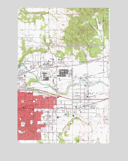 Greenacres, WA USGS Topographic Map