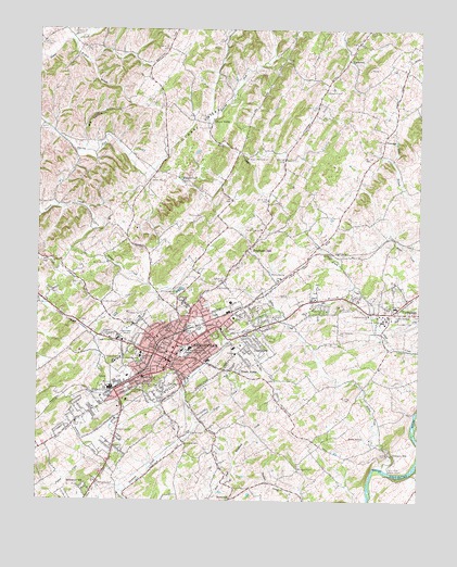 Greeneville, TN USGS Topographic Map