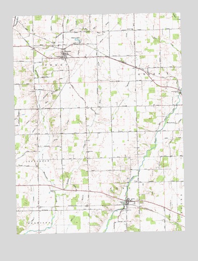 Greens Fork, IN USGS Topographic Map