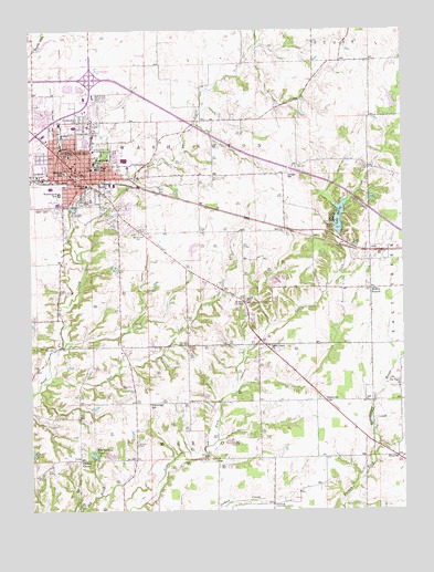 Greensburg, IN USGS Topographic Map