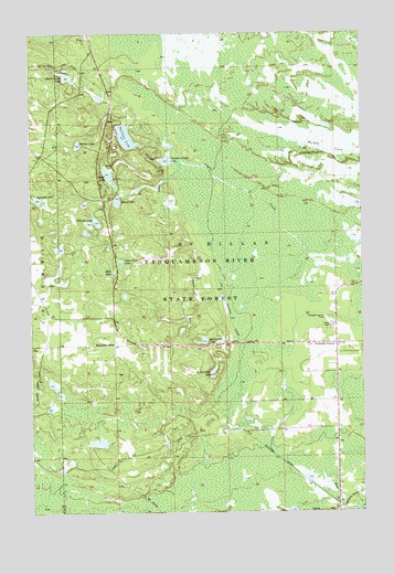 Auger Lake, MI USGS Topographic Map