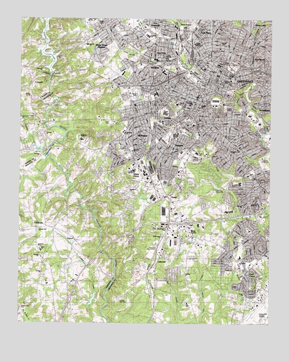 Greenville, SC USGS Topographic Map