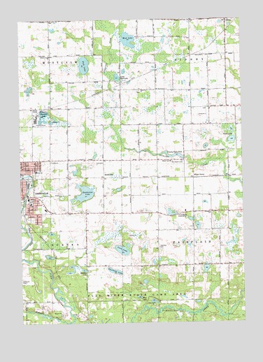 Greenville East, MI USGS Topographic Map