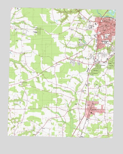 Greenville SW, NC USGS Topographic Map