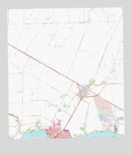 Gregory, TX USGS Topographic Map