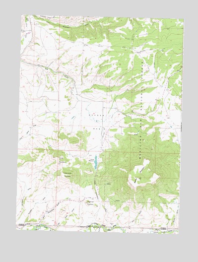 Grieve Reservoir, WY USGS Topographic Map