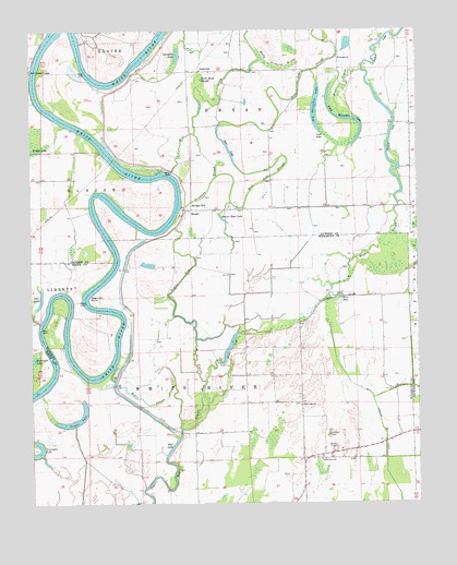 Augusta NE, AR USGS Topographic Map