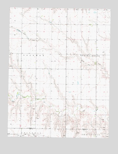 Grinnell NE, KS USGS Topographic Map
