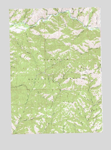 Grouse Butte, ID USGS Topographic Map