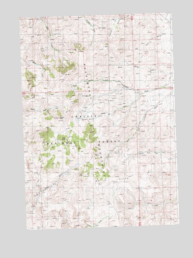 Grouse Peak, ID USGS Topographic Map