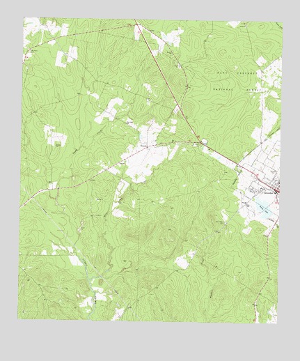 Groveton West, TX USGS Topographic Map