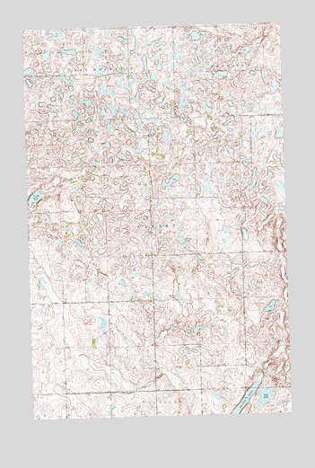 Grubb Lake, ND USGS Topographic Map