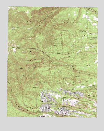 Guaje Mountain, NM USGS Topographic Map