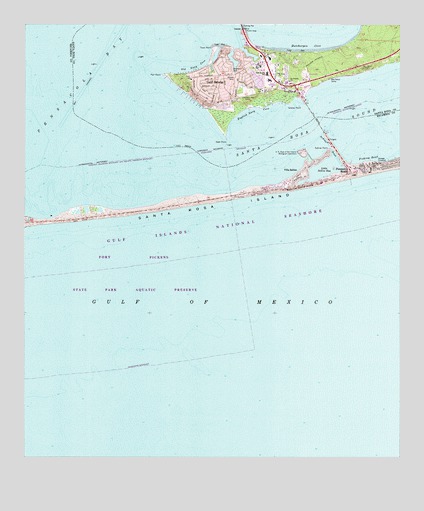 Gulf Breeze, FL USGS Topographic Map