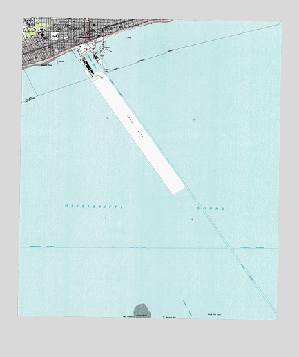 Gulfport South, MS USGS Topographic Map
