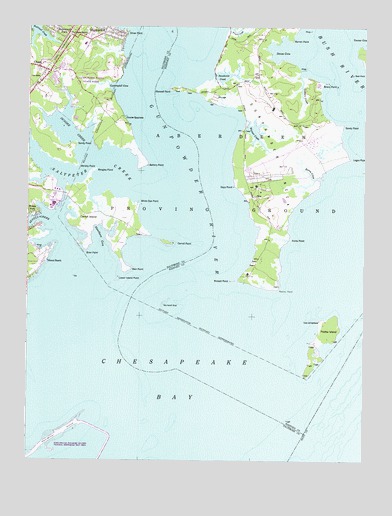 Gunpowder Neck, MD USGS Topographic Map