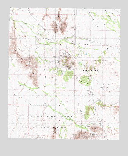 Gunsight, AZ USGS Topographic Map