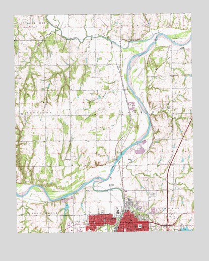 Guthrie North, OK USGS Topographic Map