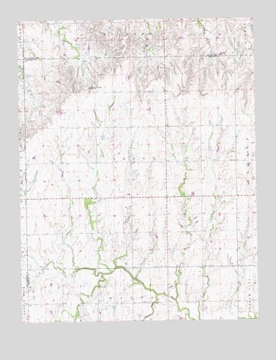 Gypsum SE, KS USGS Topographic Map