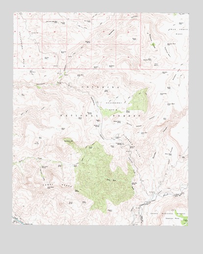 Hackberry Mountain, AZ USGS Topographic Map
